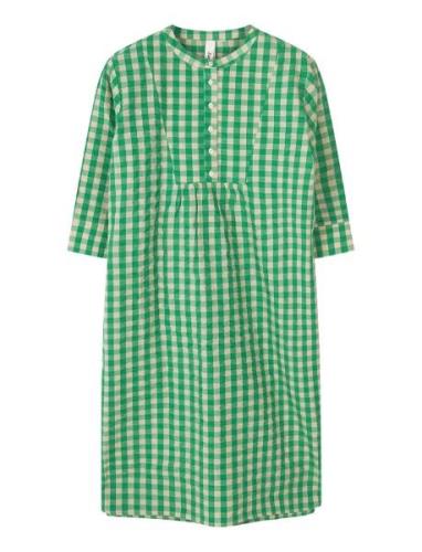 Bæk&Bølge Sonja Dress S/M Grøn/Sand Nattkjole Green Juna