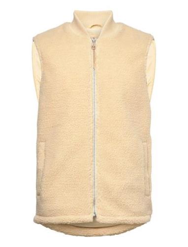 Fleece Bomber Vest Vest Beige Revolution