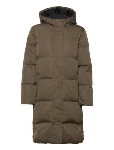 Slfnima New Down Coat W Fôret Kåpe Brown Selected Femme