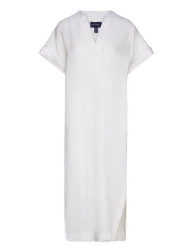 Relaxed Ss Linen Caftan Maxikjole Festkjole White GANT