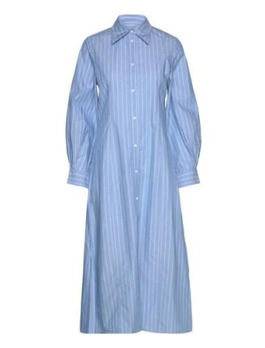 Reg Stripe Maxi Shirt Dress Maxikjole Festkjole Blue GANT