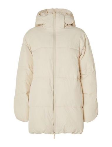 Slffraya Puffer Jacket B Fôret Jakke Beige Selected Femme