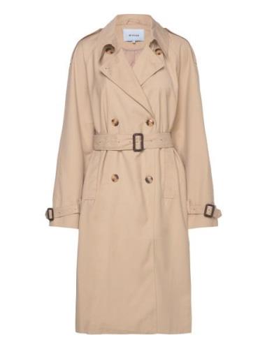 Horizon Trenchcoat Trench Coat Kåpe Beige Minus