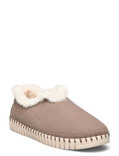 Flats Slippers Tøfler Beige Ilse Jacobsen