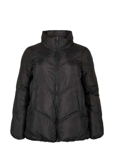 Capam, L/S, Jacket Fôret Jakke Black Zizzi