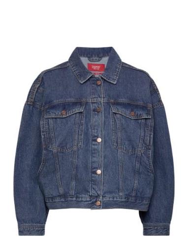 Women Jackets Indoor Denim Regular Dongerijakke Denimjakke Blue Esprit...