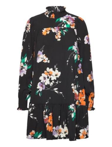 Vmshilah Naja High Neck Dress Wvn Ga Kort Kjole Black Vero Moda