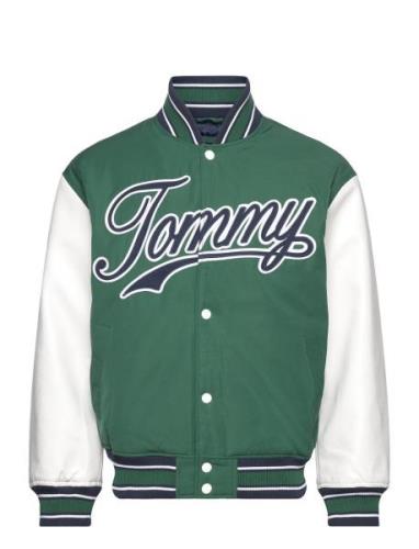 Tjm Letterman Jacket Ext Bomberjakke Jakke Green Tommy Jeans