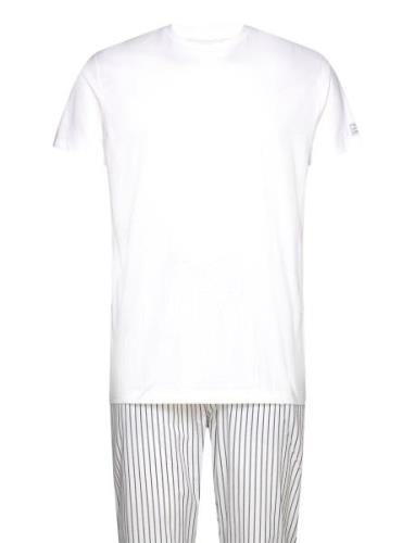 Stripe Pj Pants And T-Shirt Gb Pyjamas White GANT