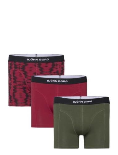 Premium Cotton Stretch Boxer 3P Boksershorts Burgundy Björn Borg