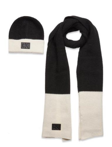 Gifting Beanie/Scarf Block Accessories Headwear Beanies Black Calvin K...