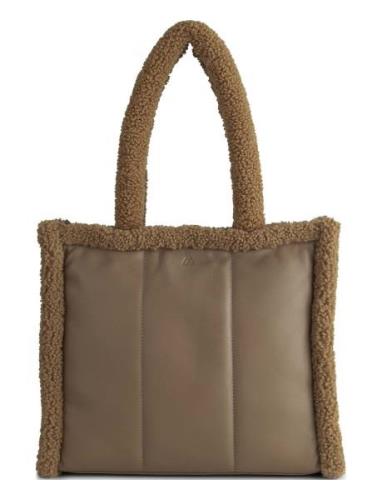 Aimeembg Shopper, Faux Fur Mix Shopper Veske Brown Markberg