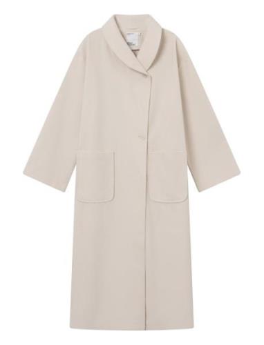 Camille Long Coat Outerwear Coats Winter Coats Cream Once Untold