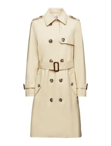 Coats Woven Trench Coat Kåpe Beige Esprit Casual