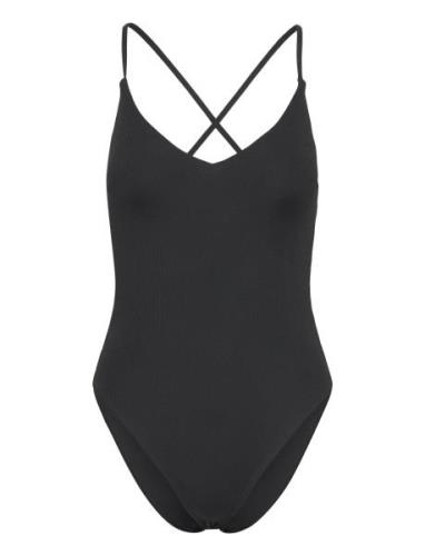 Swimsuit Naila Rib Badedrakt Badetøy Black Lindex