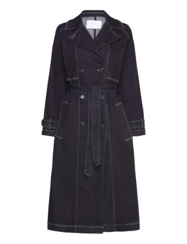 Lr-Freja Trench Coat Kåpe Navy Levete Room