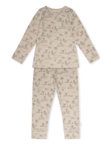 Melvin Homewear Set Pyjamas Sett Beige That's Mine