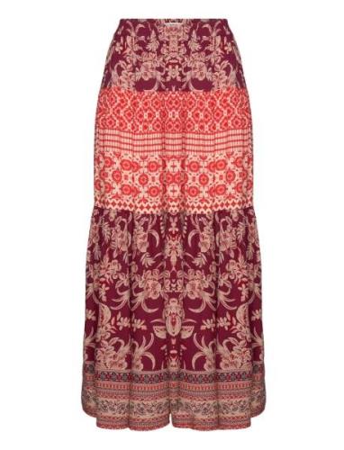 Sunsetll Maxi Skirt Langt Skjørt Red Lollys Laundry