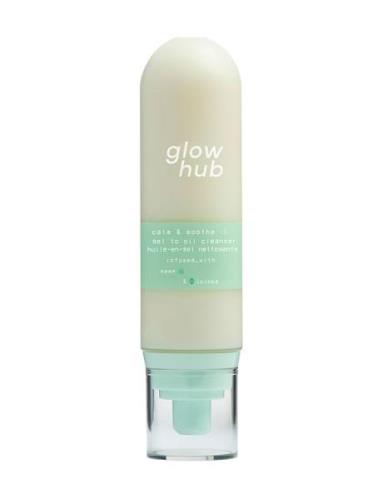 Glow Hub Calm & Soothe Gel To Oil Cleanser 120Ml Ansiktsrens Sminkefje...