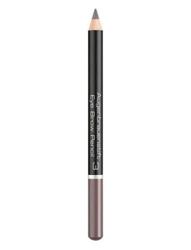 Eyebrow Pencil 03 Soft Brown Øyebrynsblyant Sminke Grey Artdeco