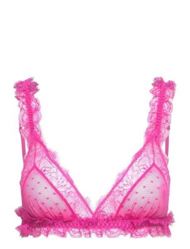 Love Lace Lingerie Bras & Tops Soft Bras Bralette Pink Love Stories