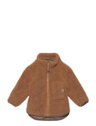 Nmnmall Teddy Jacket Outerwear Fleece Outerwear Fleece Jackets Brown N...