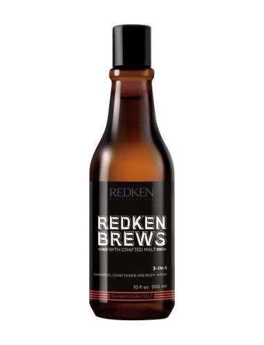 Redken Brews 3-In-1 Shampoo 300Ml Sjampo Nude Redken