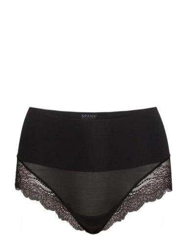 Lace Hi-Hipst Lingerie Panties High Waisted Panties Black Spanx