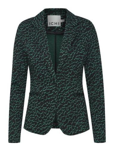 Ihkate Jacquard Bl3 Blazers Single Breasted Blazers Green ICHI