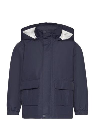 Hooded Water-Repellent Parka Parkas Jakke Navy Mango