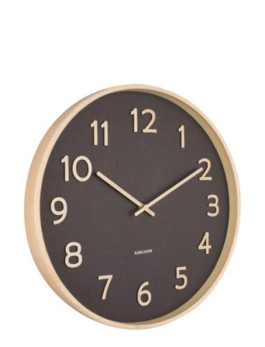 Wall Clock Pure Wood Grain Home Decoration Watches Wall Clocks Black K...