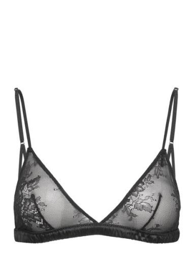 Lace Satin Triangle Bralette Lingerie Bras & Tops Soft Bras Bralette B...