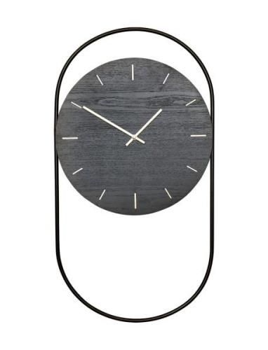 A-Wall Clock Black With Black Metal Ring Home Decoration Watches Wall ...