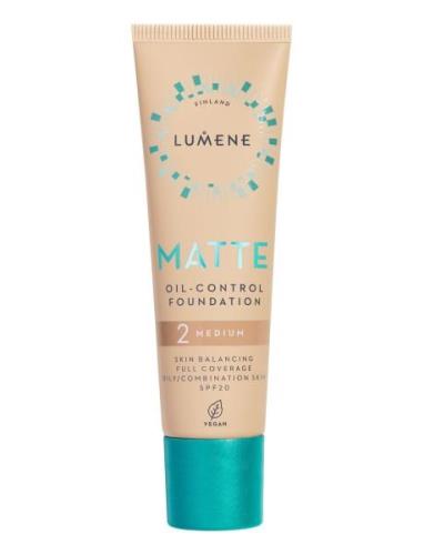 Matte Oil-Control Foundation Spf20 Foundation Sminke LUMENE