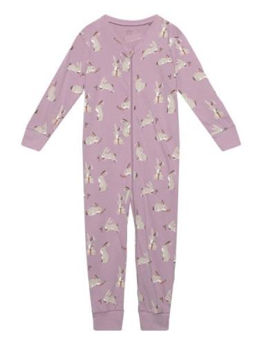 Pyjamas Bunny At Back Pyjamas Sie Jumpsuit Purple Lindex