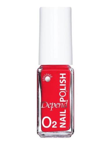 Minilack Oxygen Färg A621 Neglelakk Sminke Red Depend Cosmetic