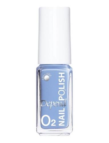 Minilack Oxygen Färg A678 Neglelakk Sminke Blue Depend Cosmetic