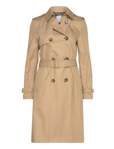 Classic Trench Coat With Belt Trench Coat Kåpe Beige Mango