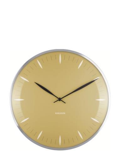 Wall Clock Leaf Home Decoration Watches Wall Clocks Yellow KARLSSON