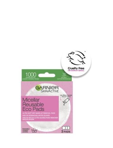 Micellar Reusable Eco Pads 3 Pads Ansiktsrens Ansiktsvann Nude Garnier