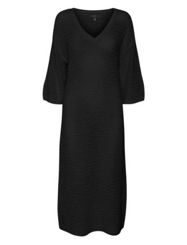 Vmmadera 3/4 Calf Dress Boo Dresses Knitted Dresses Black Vero Moda