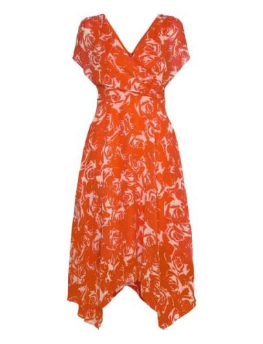 Dresses Light Woven Knelang Kjole Orange Esprit Casual