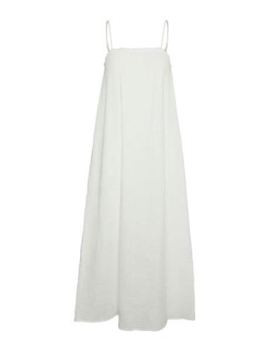 Vmnatali Singlet Dress Wvn Ga Spe Maxikjole Festkjole White Vero Moda