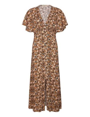 Sea Of Dreams Maxi Dress Ss Maxikjole Festkjole Brown Rip Curl