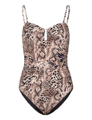 Elsacras Swimsuit Badedrakt Badetøy Brown Cras