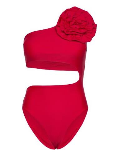 Satccras Swimsuit Badedrakt Badetøy Red Cras