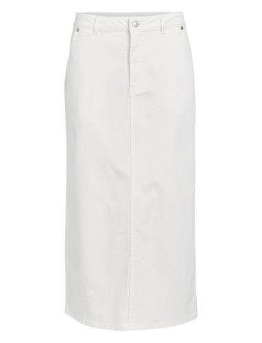 Objtalia Hw Twill Skirt 132 Knelangt Skjørt White Object