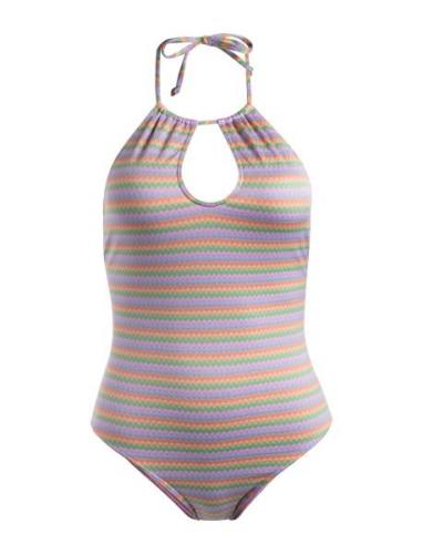 Wavy Stripe Piece Badedrakt Badetøy Multi/patterned Roxy