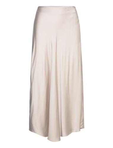 Skirts Light Woven Knelangt Skjørt Cream Esprit Casual