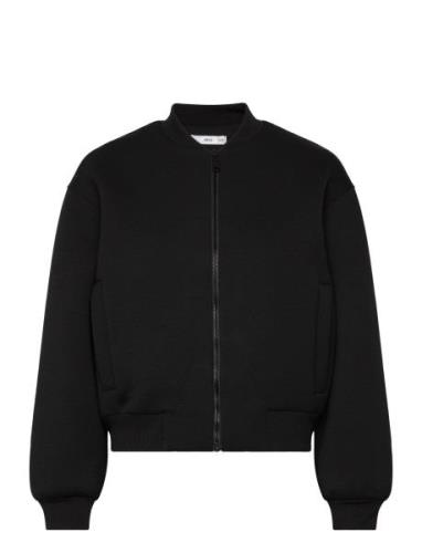 Bomber Jacket With Zip Bomberjakke Black Mango